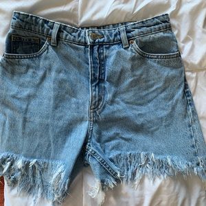 90s rip jean shorts